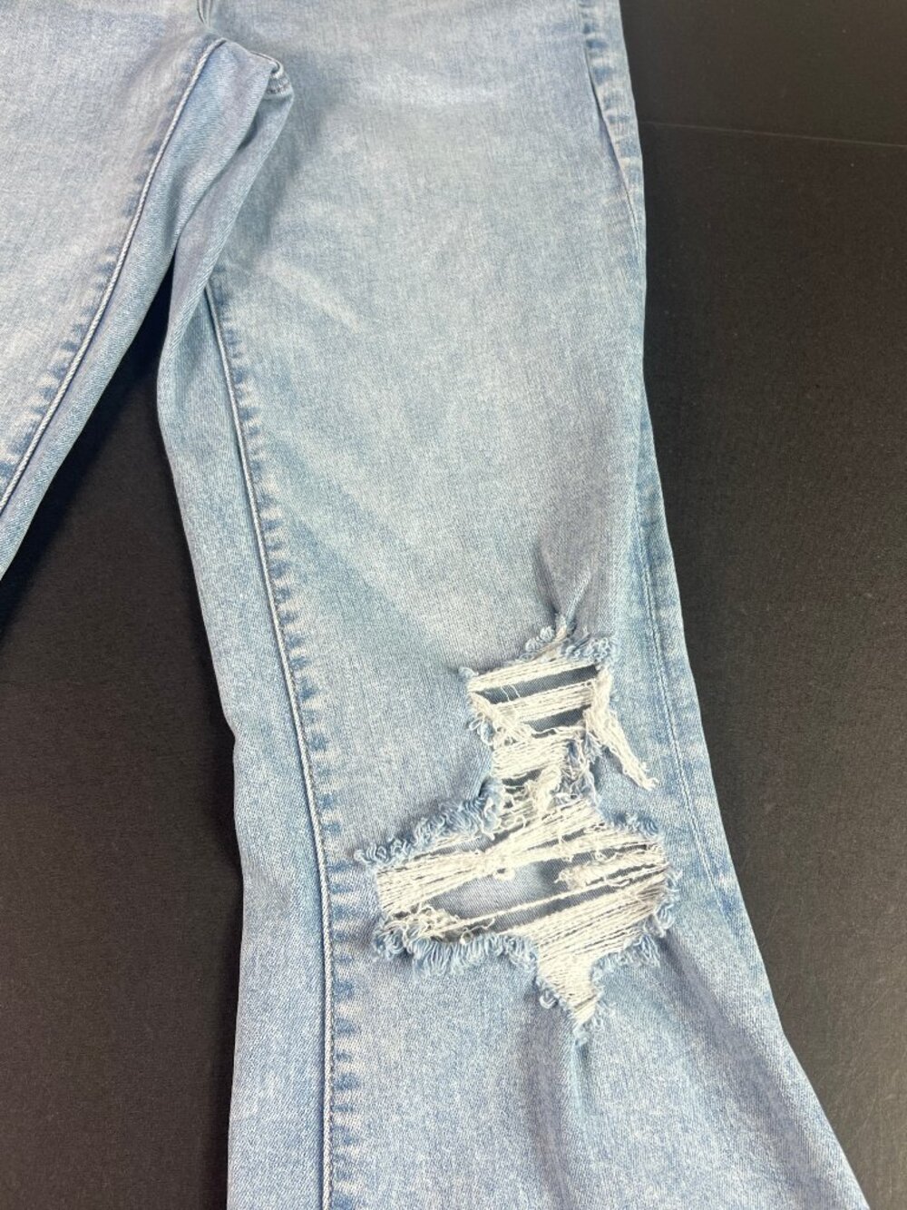 American Eagle Jeans Women 28x34* Super High Rise Flare Light Blue Denim Tag 8XL - Picture 3 of 16